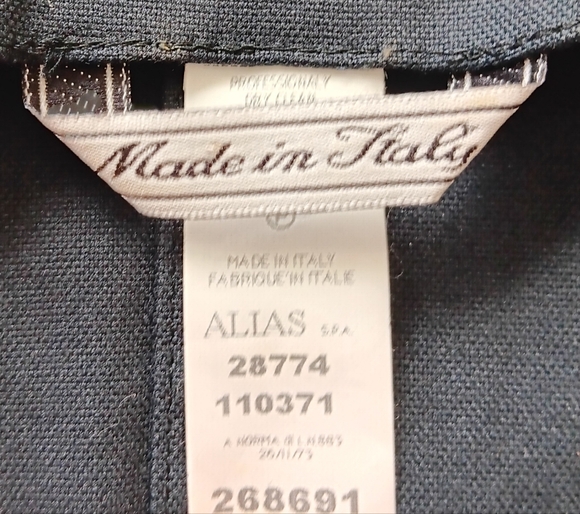 GIANNI VERSACE COUTURE Vintage Cotton Navy Blazer Jacket Size 6 - Picture 4 of 12